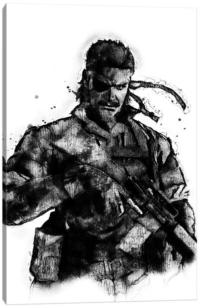 Solid Snake I Canvas Art Print - Metal Gear Solid