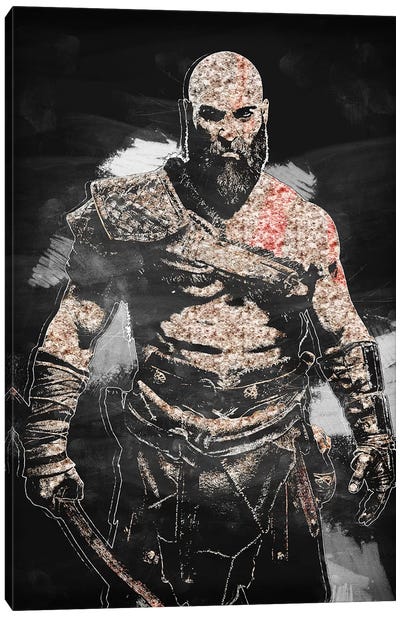 Kratos II Canvas Art Print - Other Video Game Characters
