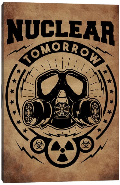 Nuclear Tomorrow Vintage Canvas Art Print - Durro Art
