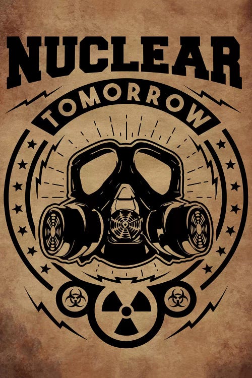 Nuclear Tomorrow Vintage by Durro Art wall art