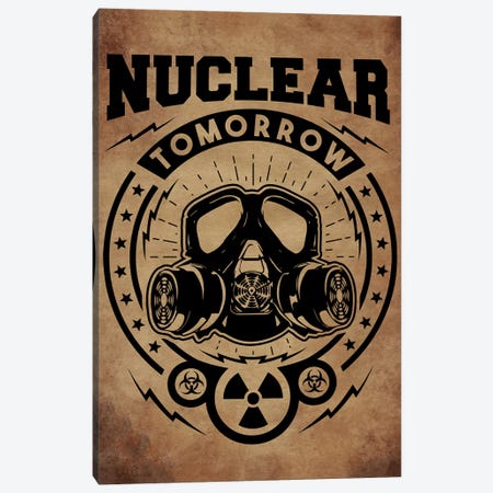 Nuclear Tomorrow Vintage Canvas Print #DUR40} by Durro Art Canvas Wall Art