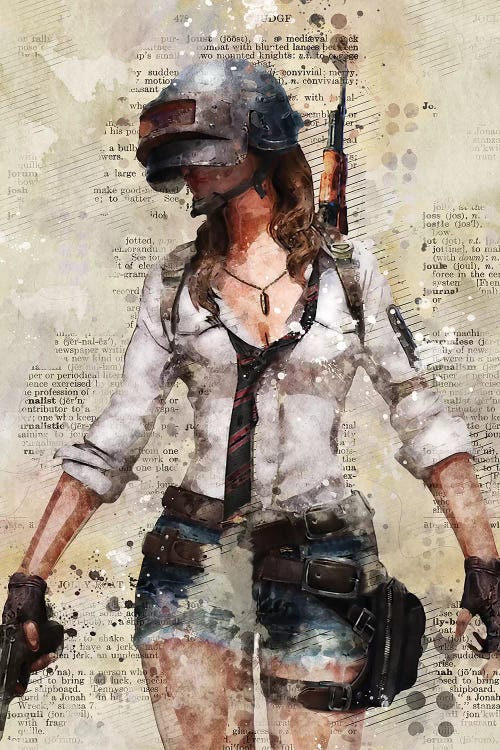 PUBG Girl Watercolor