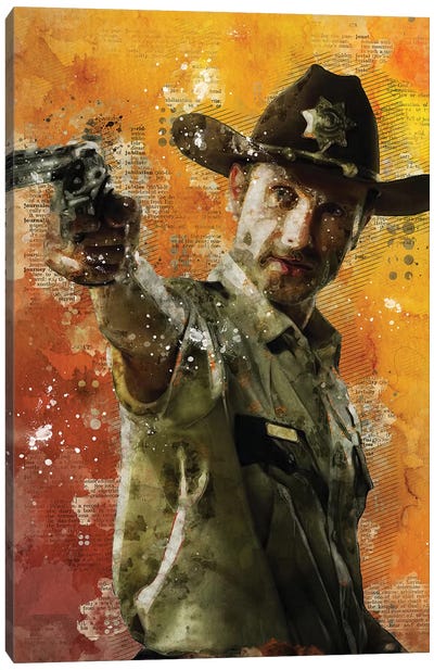 Rick Grimes Canvas Art Print - The Walking Dead
