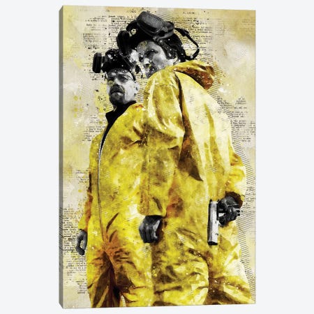Walter And Jesse Watercolor Canvas Print #DUR427} by Durro Art Canvas Art