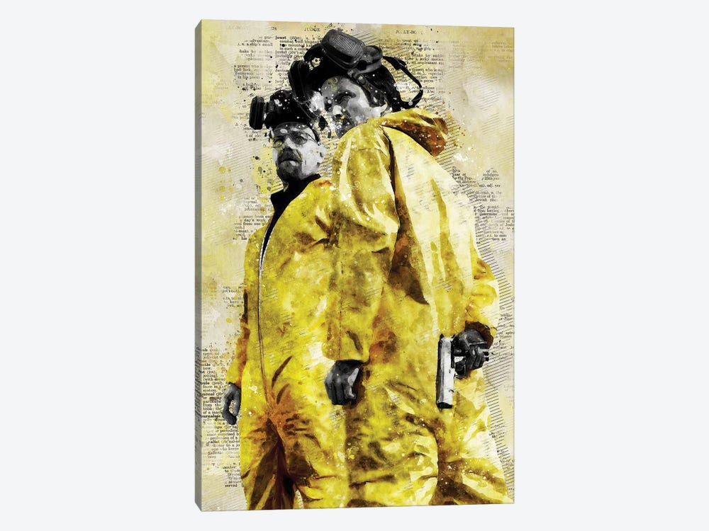 Walter And Jesse Watercolor by Durro Art 1-piece Canvas Artwork
