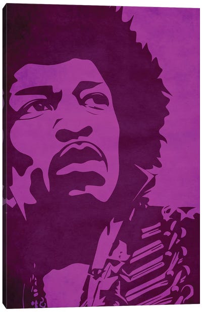 Purple Haze Canvas Art Print - Jimi Hendrix