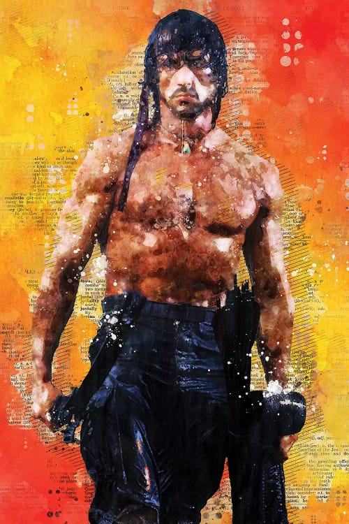 Rambo Watercolor by Durro Art wall art