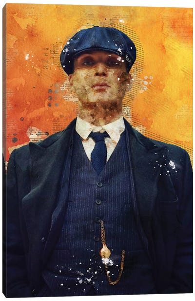 Tommy Shelby Watercolor Canvas Art Print
