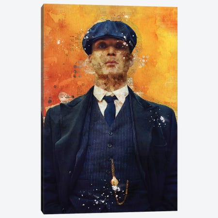 Tommy Shelby Watercolor Canvas Print #DUR448} by Durro Art Art Print