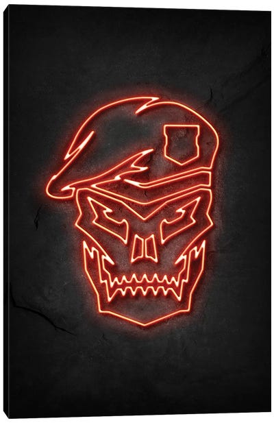 Black Ops Neon Canvas Art Print - Call of Duty