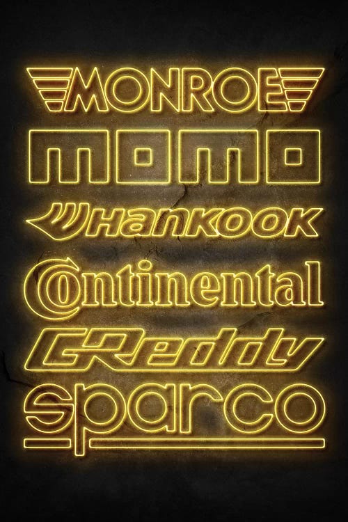Neon Car Sponsors VIII by Durro Art wall art