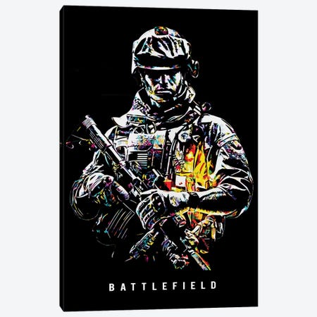 Battlefield Wpap Canvas Print #DUR488} by Durro Art Canvas Art Print