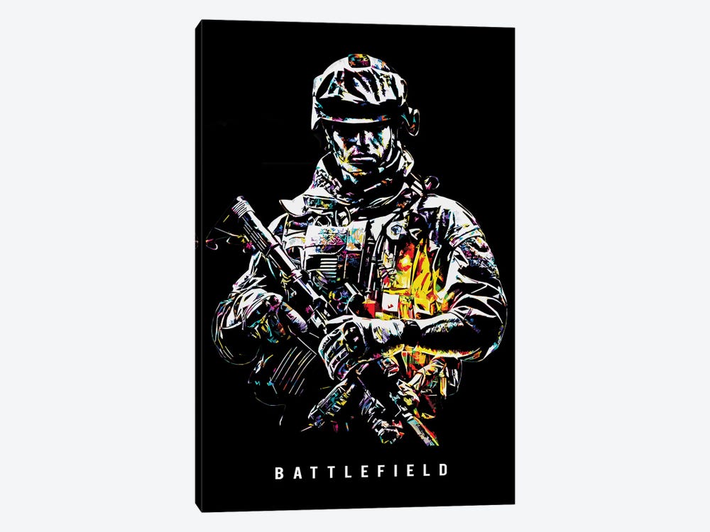 Battlefield Wpap by Durro Art 1-piece Canvas Print