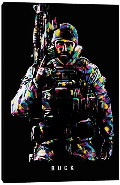Buck Wpap Canvas Art Print - Rainbow Six Siege