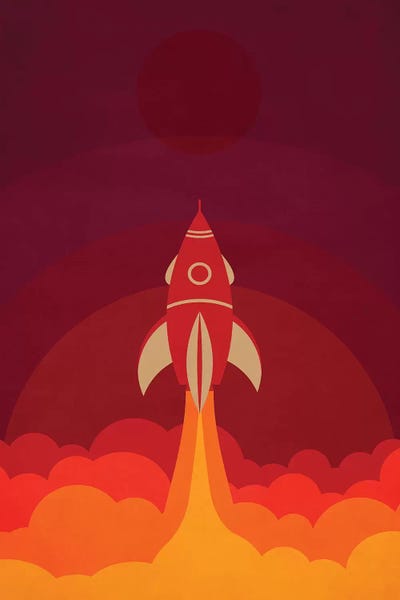 To The Moon by Durro Art metal wall art