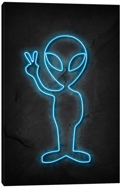 Alien Canvas Art Print - Space Fiction Art