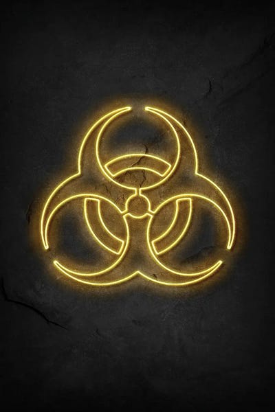 Biohazard Neon by Durro Art metal wall art