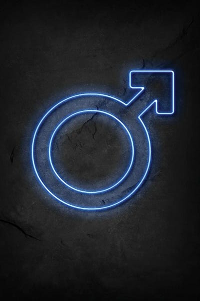 Man Neon by Durro Art canvas print