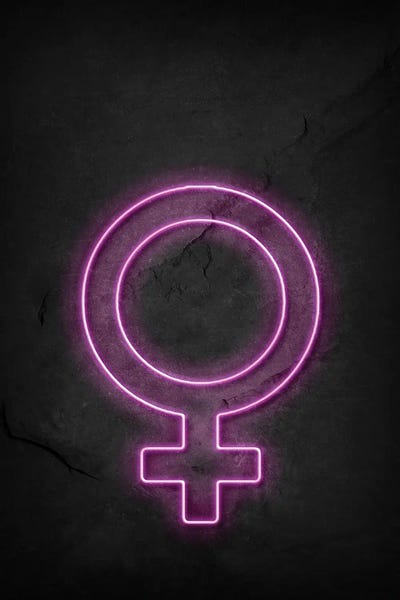 Woman Neon by Durro Art metal wall art