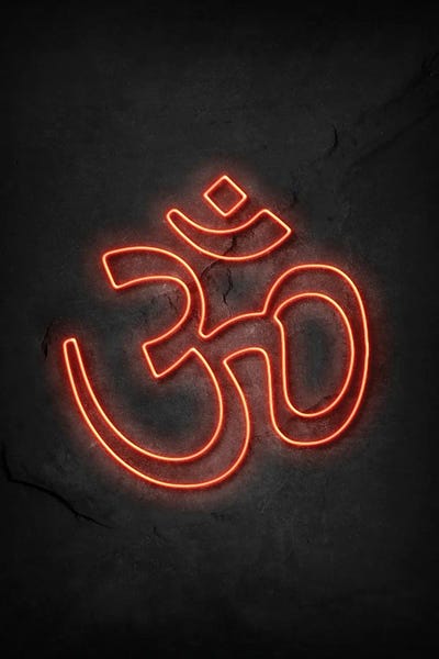 Hindu Neon by Durro Art metal wall art