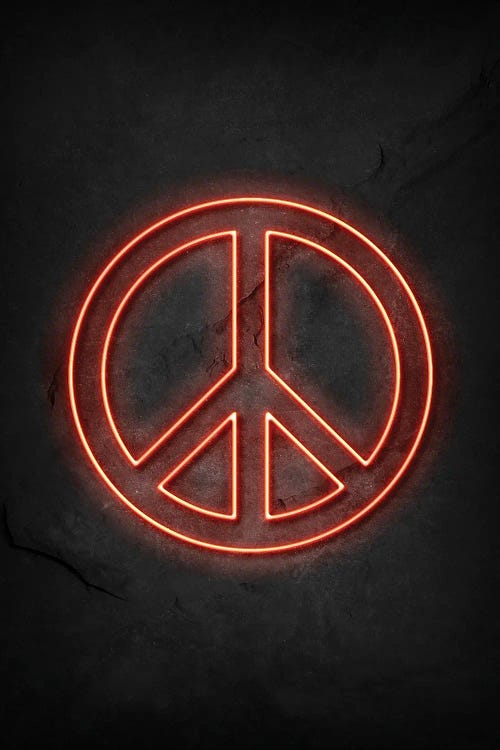 Peace Neon by Durro Art wall art