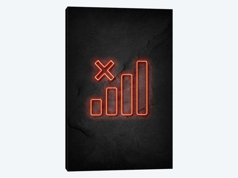 Mobile Signal Off Neon by Durro Art 1-piece Canvas Print