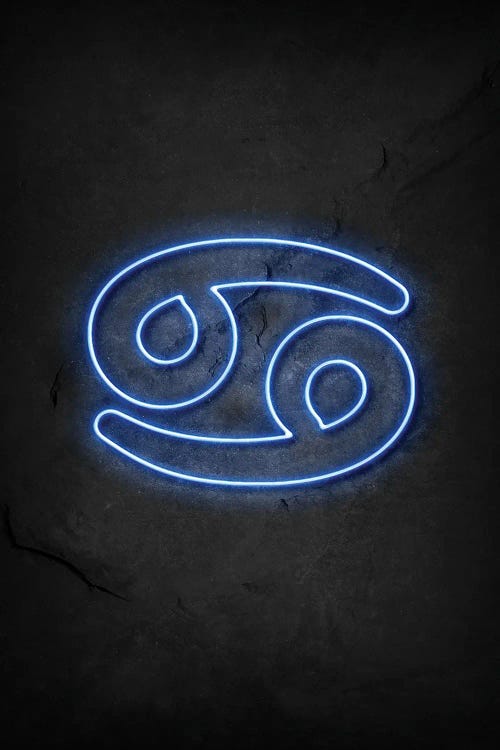 Cancer Neon by Durro Art wall art