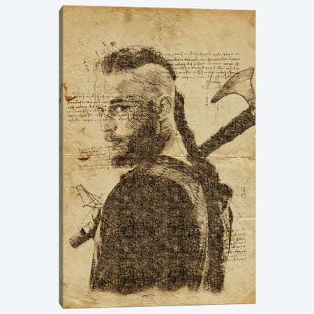 Ragnar Davinci Canvas Print #DUR633} by Durro Art Canvas Artwork