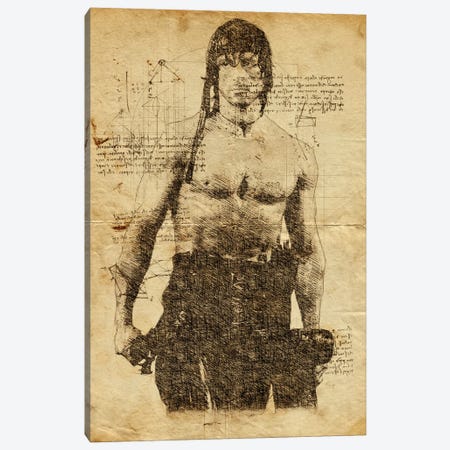Rambo Davinci Canvas Print #DUR634} by Durro Art Canvas Print