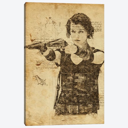 Resident Evil Davinci Canvas Print #DUR635} by Durro Art Canvas Print
