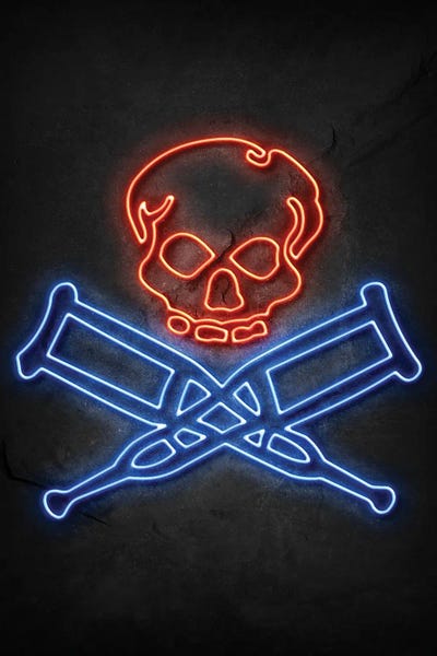 Jackass Neon by Durro Art metal wall art