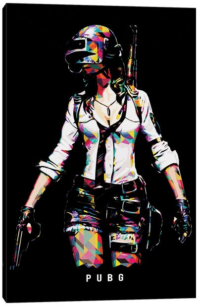 Pubg Girl Canvas Art Print - Cyberpunk Art