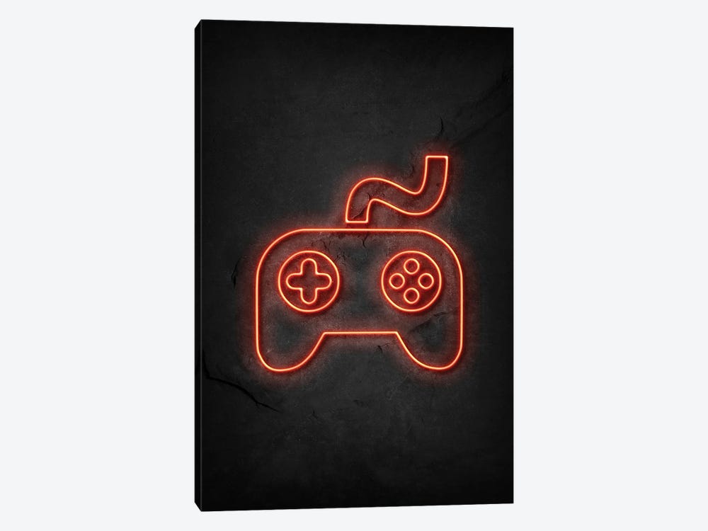 Gaming Controller Neon by Durro Art 1-piece Canvas Wall Art