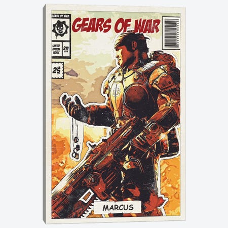 Gears of war Comic Canvas Print #DUR682} by Durro Art Canvas Print