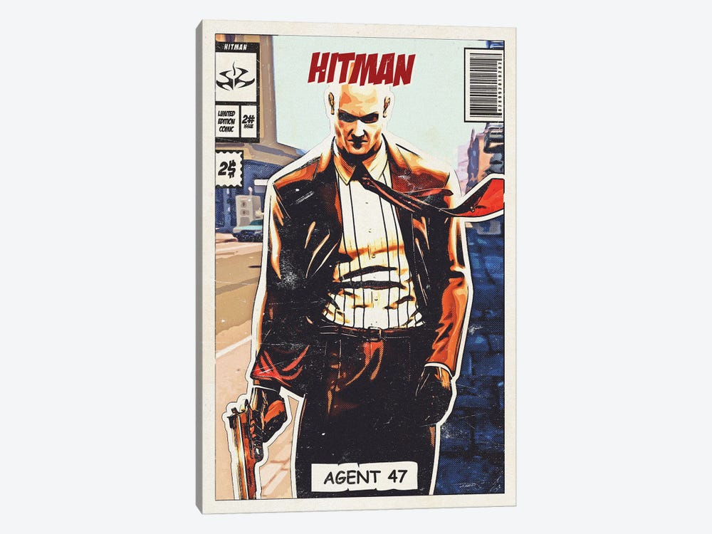 Hitman Comic by Durro Art 1-piece Canvas Wall Art