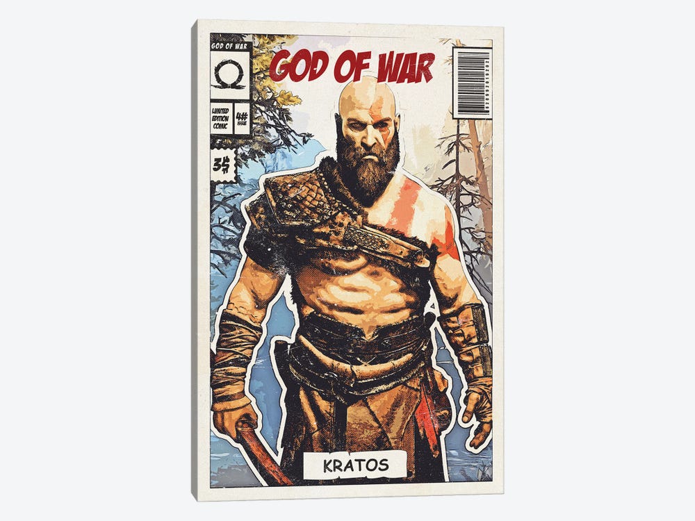 Kratos Comic by Durro Art 1-piece Art Print