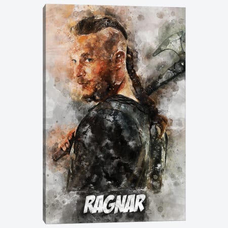 Ragnar Watercolor II Canvas Print #DUR694} by Durro Art Canvas Art Print