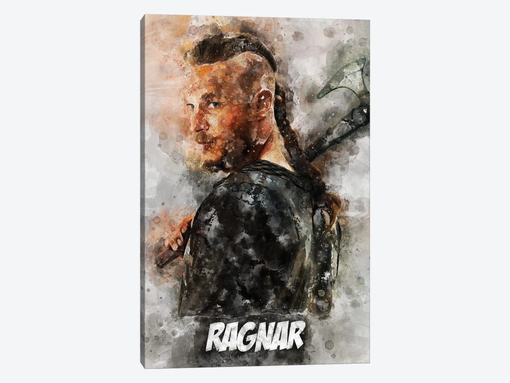 Ragnar Watercolor II by Durro Art 1-piece Canvas Print