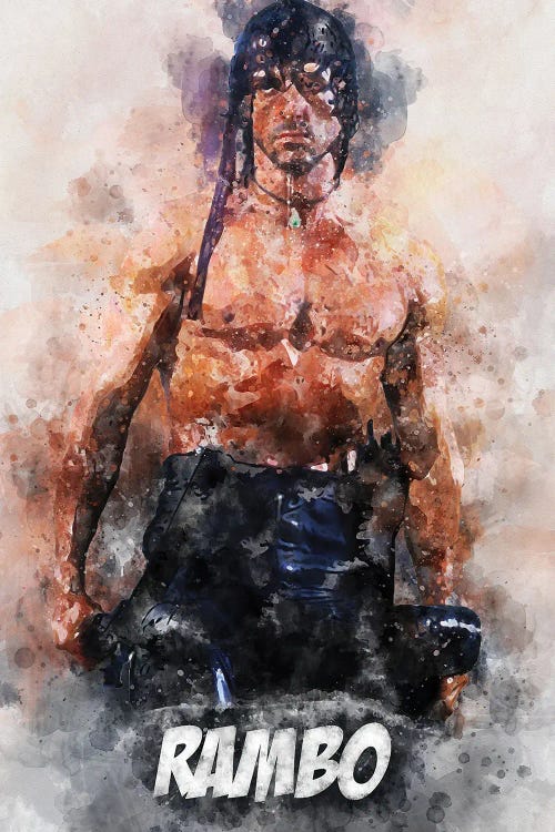 Rambo Watercolor II by Durro Art wall art