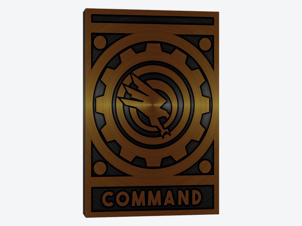 Command Gold by Durro Art 1-piece Canvas Wall Art