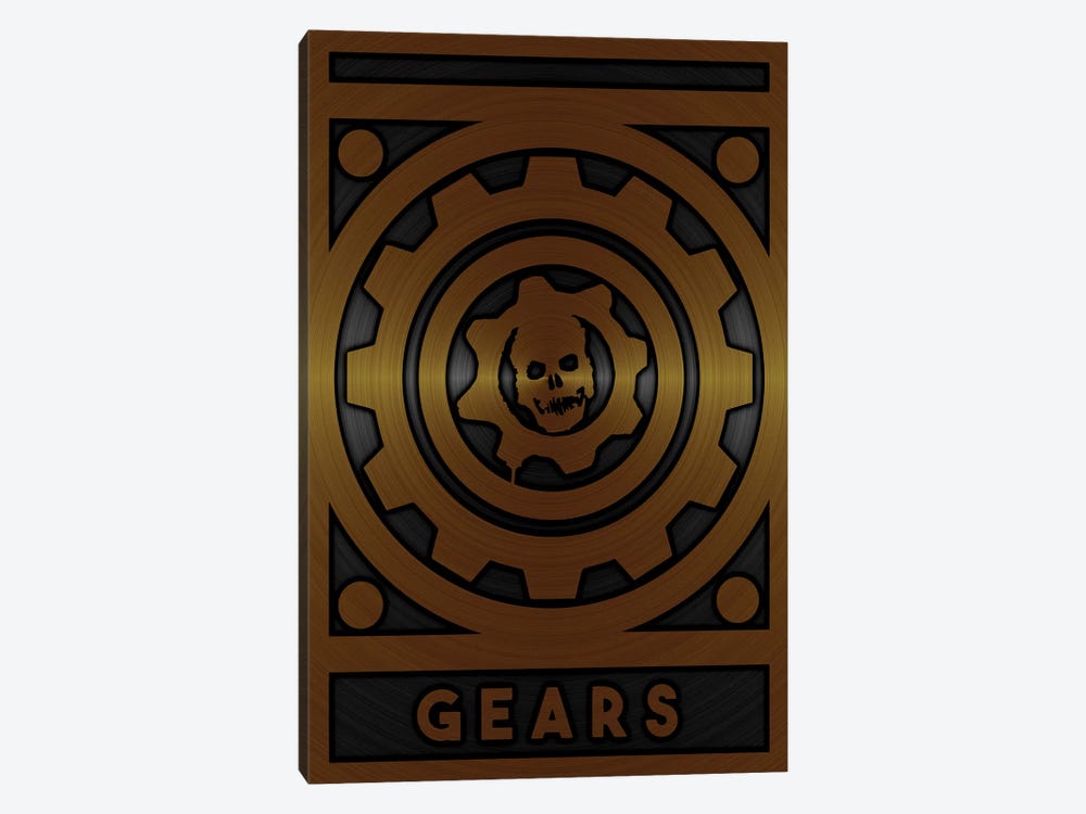 Gears Gold by Durro Art 1-piece Canvas Art