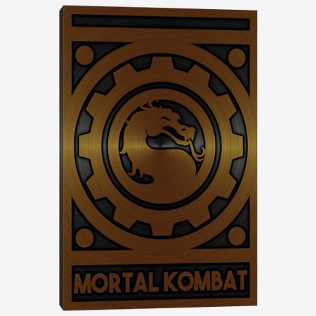 Mortal Kombat Gold Canvas Print #DUR725} by Durro Art Canvas Art Print
