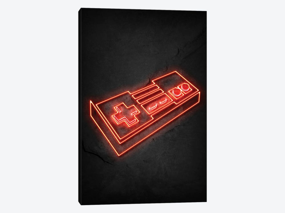 Nintendo Controller Neon by Durro Art 1-piece Art Print
