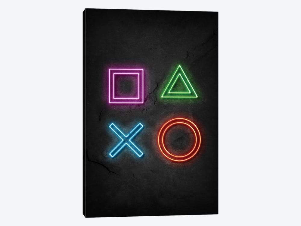 Playstation Signs Neon by Durro Art 1-piece Canvas Art