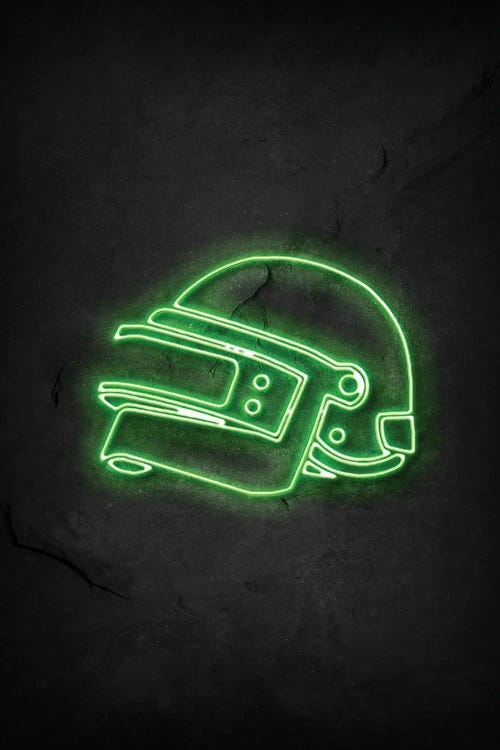 Pubg Helmet Green Neon