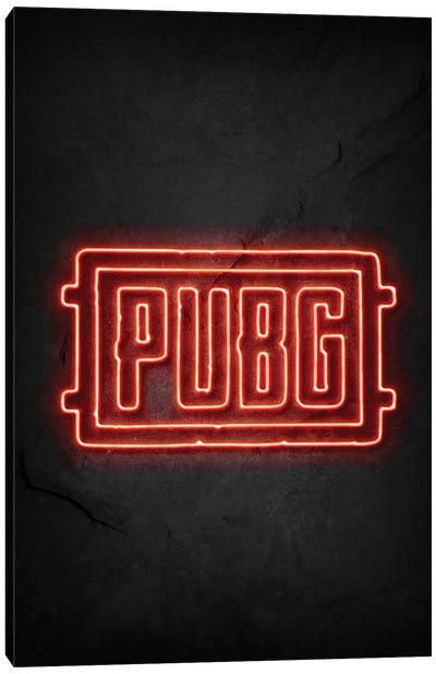 Pubg Neon Canvas Art Print - PlayerUnknown's Battlegrounds