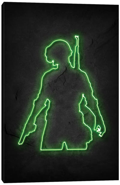 Pubg Soldier Green Neon Canvas Art Print - PlayerUnknown's Battlegrounds