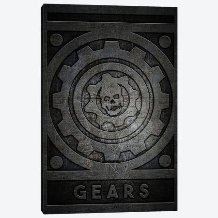 Gears Metal Canvas Print #DUR758} by Durro Art Canvas Print