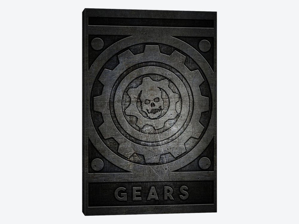 Gears Metal by Durro Art 1-piece Canvas Artwork