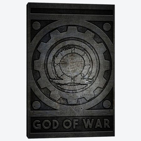 God Of War Metal Canvas Print #DUR764} by Durro Art Canvas Print